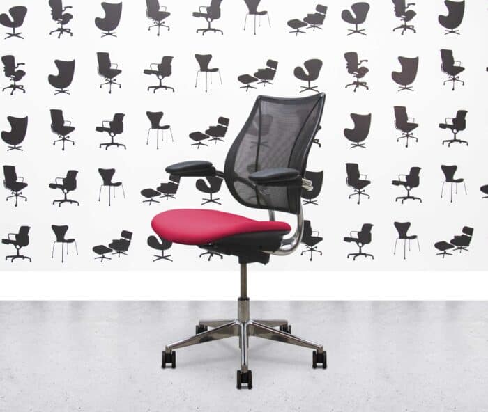 refurbished humanscale liberty task chair polished aluminium belize seat