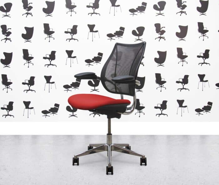 refurbished humanscale liberty task chair polished aluminium calypso seat