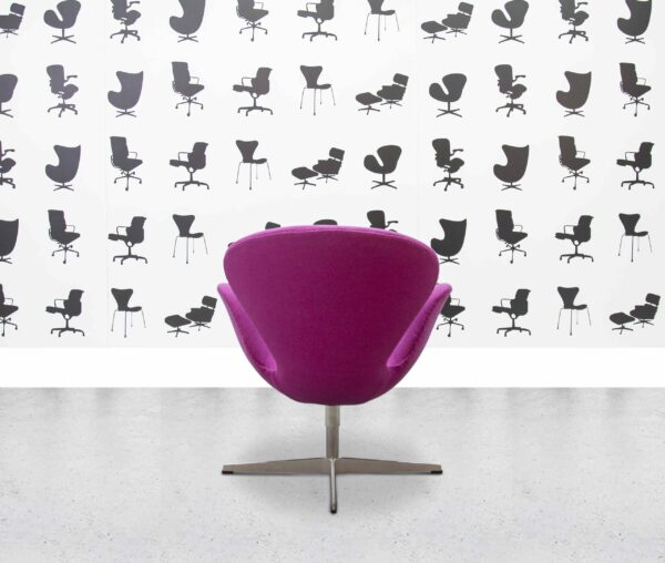refurbished fritz hansen arne jacobsen swan chair purple fabric