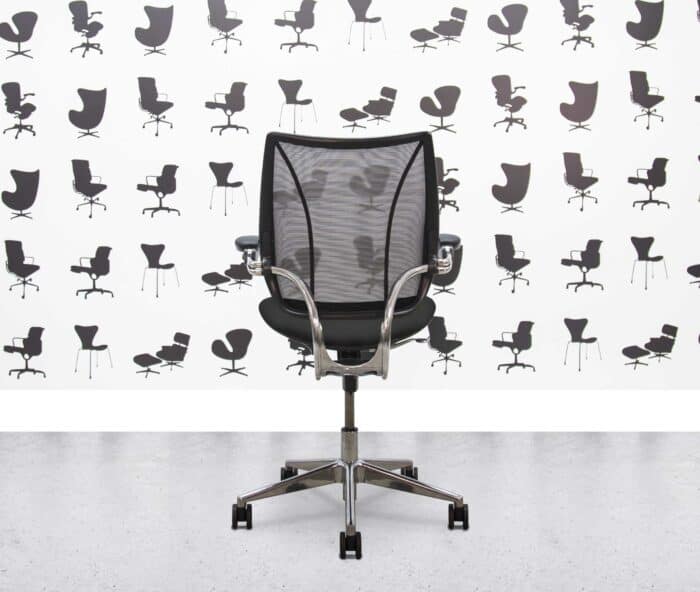 refurbished humanscale liberty task chair polished aluminium black seat (copy)