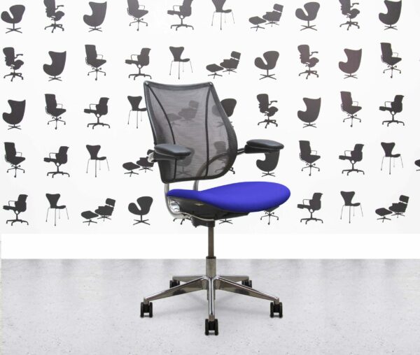 refurbished humanscale liberty task chair polished aluminium ocean seat