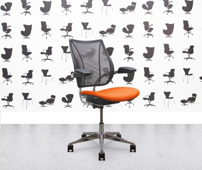 refurbished humanscale liberty task chair polished aluminium olympic seat