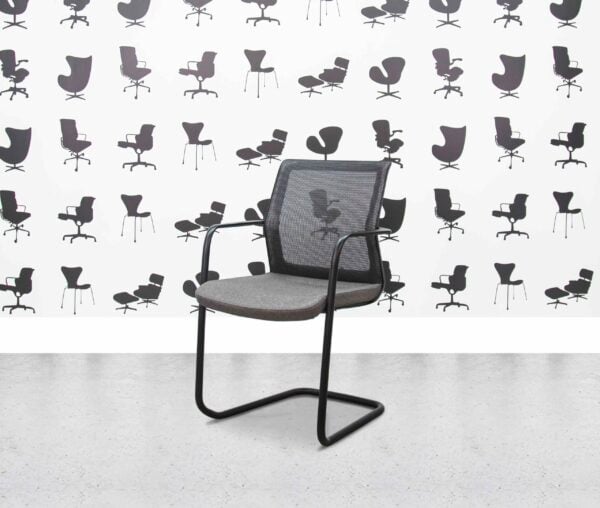 Refurbished Orangebox Workday Cantilever Armchair - Grey Back and Seat - Corporate Spec 3