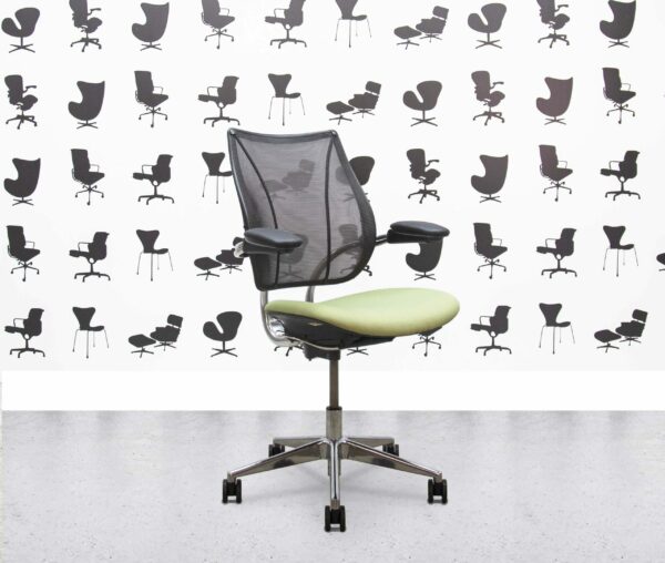 refurbished humanscale liberty task chair polished aluminium apple seat