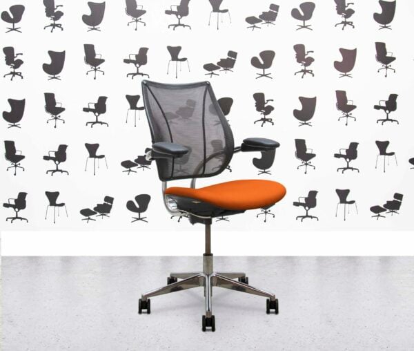 refurbished humanscale liberty task chair polished aluminium lobster seat