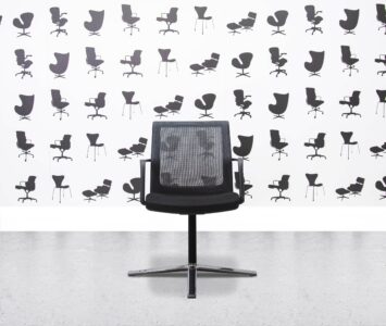 refurbished orangebox workday cfa conference armchair black mesh and seat