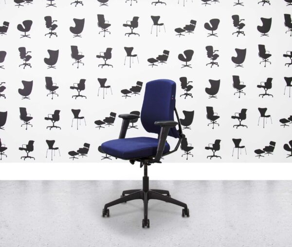refurbished bma axia 2.2 medium back office chair blue