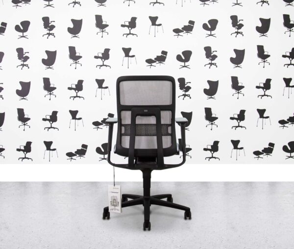refurbished wilkhahn task chair at mesh grey mesh and fabric seat