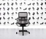 refurbished wilkhahn task chair at mesh grey mesh and leather seat