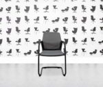 refurbished wilkhahn metrik cantilever chair gray fabric