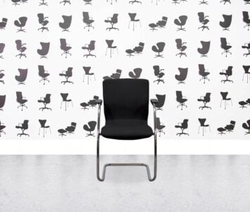 refurbished orangebox go ca cantilever chair black fabric