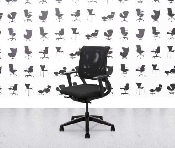 refurbished sedus netwin swivel chair black mesh back ap