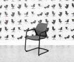 refurbished wilkhahn metrik cantilever chair gray fabric