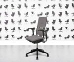 refurbished steelcase please v2 3d arms black frame blizzard