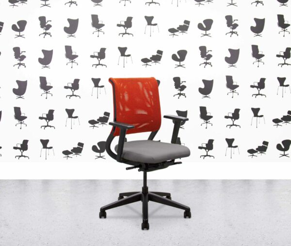 refurbished sedus netwin swivel chair orange mesh back belize (copy)