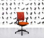 refurbished sedus netwin swivel chair orange mesh back belize (copy)