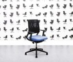 refurbished sedus netwin swivel chair black mesh back bluebe