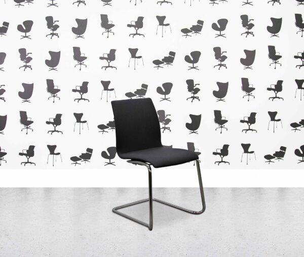 refurbished kusch co trio cantilever frame chair without armrest black