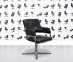refurbished brunner sempus chair black leather back and seat