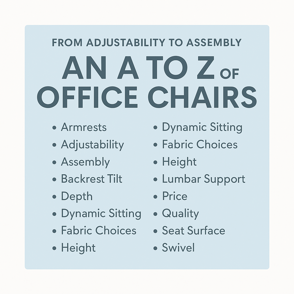 From Adjustability to Assembly: An A to Z of Office Chairs