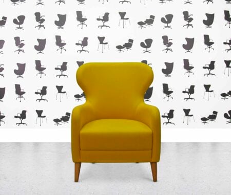 refurbished lyndon design mr & mrs chair mrs low back chair yellow