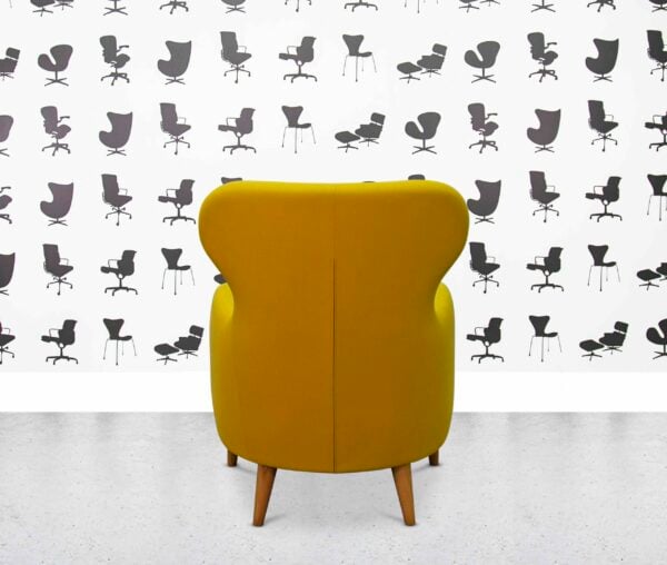 refurbished lyndon design mr & mrs chair mrs low back chair yellow