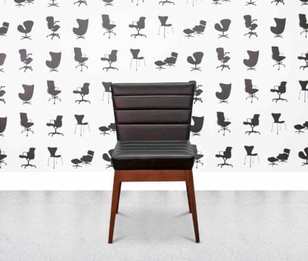 refurbished boss callisto dining chair dark brown leather
