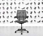 refurbished humanscale liberty task chair polished aluminium grigio grey leather