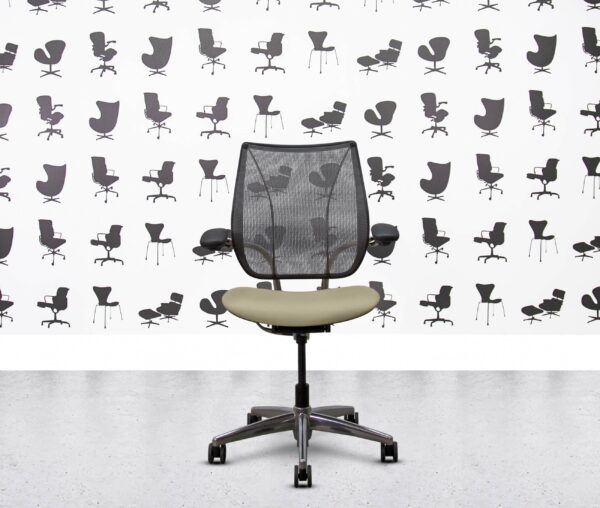 refurbished humanscale liberty task chair polished aluminium autumn tan leather (copy)