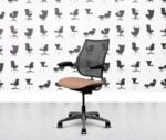 refurbished humanscale liberty task chair polished aluminium seville pink leather