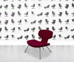 refurbished artifort libel lounge chair by rene holten crimson red