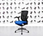 refurbished techo sidiz t50 task chair no lumbar bluebell