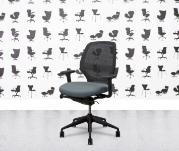 refurbished orangebox ara black mesh back and frame no lumbar paseo