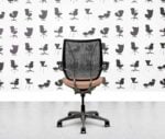 refurbished humanscale liberty task chair polished aluminium seville pink leather