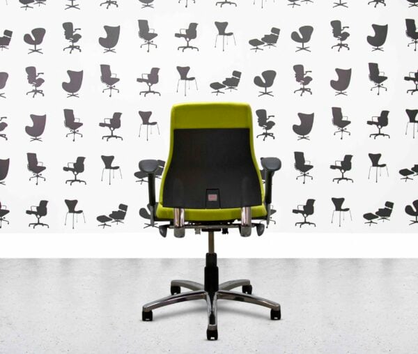 refurbished bma axia 2.2 polished aluminum medium back office chair apple seat