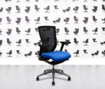 refurbished techo sidiz t50 task chair no lumbar bluebell