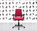 refurbished bma axia 2.2 polished aluminum medium back office chair belize seat