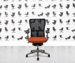 refurbished haworth zody desk chair polished aluminium fixed arms lobster