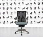 refurbished haworth zody desk chair polished aluminium fixed arms lobster (copy)