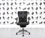 refurbished haworth zody desk chair full spec painted frame 4d arms black