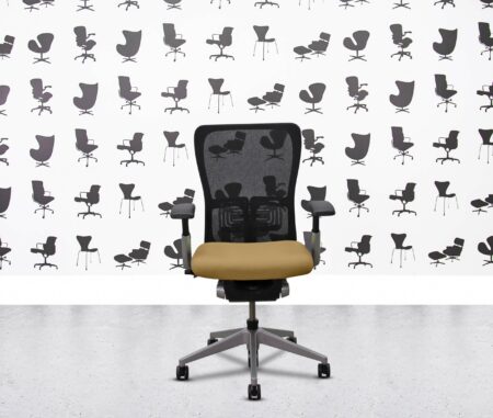 refurbished haworth zody desk chair full spec painted frame 4d arms sandstorm