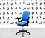 refurbished steelcase leap v2 2d arms bluebell
