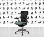 refurbished haworth zody desk chair polished aluminium fixed arms lobster (copy)
