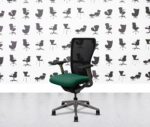 refurbished haworth zody desk chair polished aluminium fixed arms taboo