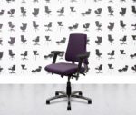 refurbished bma axia 2.2 polished aluminum medium back office chair tarot seat