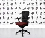 refurbished haworth zody desk chair black frame fixed arms guyana