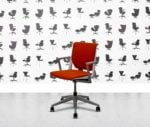 refurbished haworth very conference chair white and orange