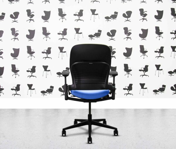 refurbished steelcase leap v2 2d arms bluebell