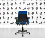 refurbished bma axia 2.2 polished aluminum medium back office chair scuba seat