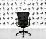 refurbished haworth zody desk chair black frame 2d arms apple